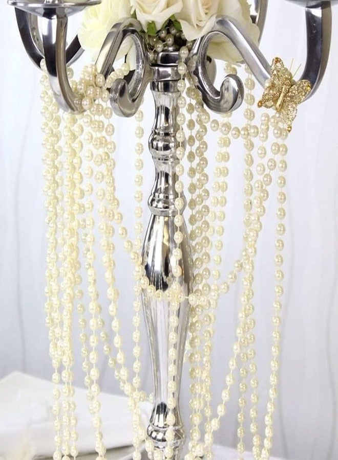 VRB Dec سلسلة خرز من اللؤلؤ الصناعي VRB Dec™ بطول 5 أمتار، مثالية لصنع المجوهرات والأساور، وفنون الراتنج، والحرف اليدوية، وسجلات القصاصات، والتطريز (6 مم، 5 أمتار)، أبيض - Image 3